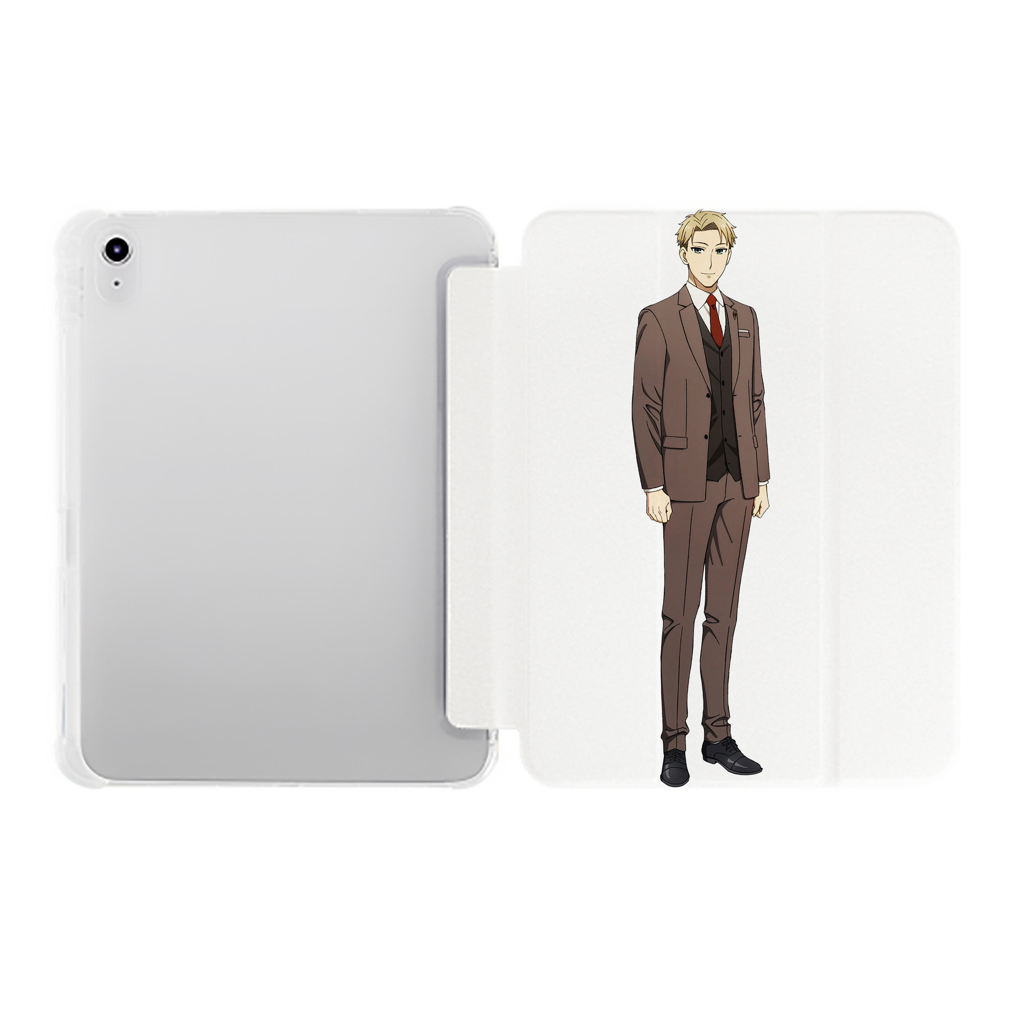 （画像用） SPY×FAMILY间谍家家酒 IPad ケース ペン収納付き 三つ折りスタンド PUレザー×シリコン 対応機種9.5/10.5/10.9インチ